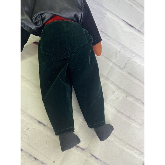 Vintage Anthropomorphic Cat Kitten Stuffed Plush Doll Fabric Velvet Dress Suit - Picture 7 of 7